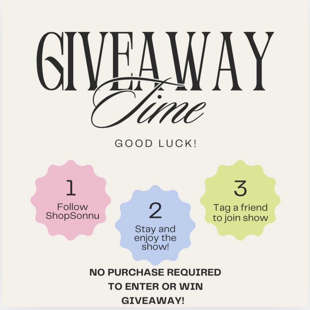 It’s Giveaway Time! Giveaway Prize will be shown at Show!